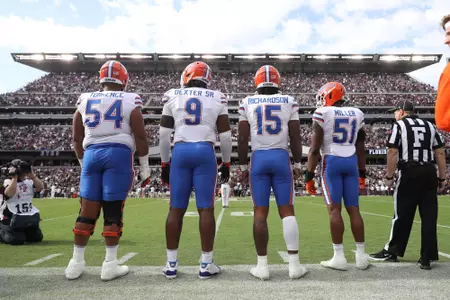 during the Gators' game against the Texas A&M Aggies on Saturday, November 5, 2022 at Kyle Field in College Station, TX / UAA Communications photo by Hannah White