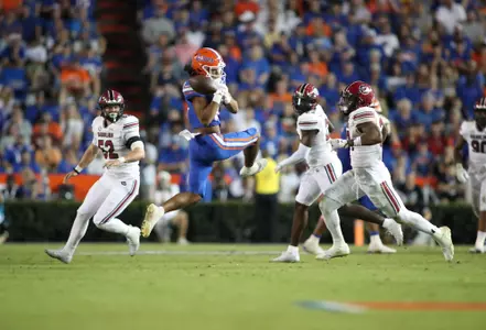 during the Gators' game against the South Carolina Gamecocks on Saturday, November 12, 2022 at Ben Hill Griffin Stadium in Gainesville, Fla. / UAA Communications photo by Isabella Marley