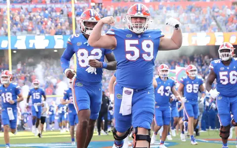 during the Gators' game against the South Carolina Gamecocks on Saturday, November 12, 2022 at Ben Hill Griffin Stadium in Gainesville, Fla. / UAA Communications photo by Isabella Marley