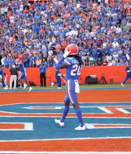 during the Gators' game against the South Carolina Gamecocks on Saturday, November 12, 2022 at Ben Hill Griffin Stadium in Gainesville, Fla. / UAA Communications photo by Isabella Marley