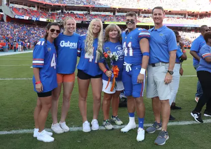 during the Gators' game against the South Carolina Gamecocks on Saturday, November 12, 2022 at Ben Hill Griffin Stadium in Gainesville, Fla. / UAA Communications photo by Tim Casey