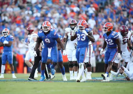 during the Gators' game against the South Carolina Gamecocks on Saturday, November 12, 2022 at Ben Hill Griffin Stadium in Gainesville, Fla. / UAA Communications photo by Isabella Marley