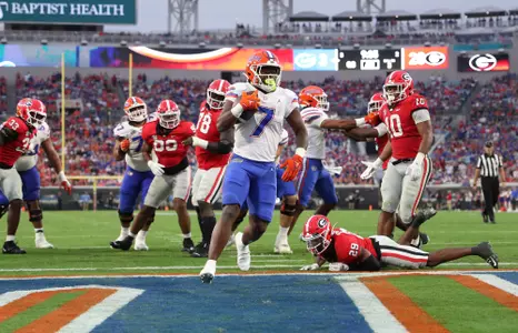 during the Gators' game against the Georgia Bulldogs on Saturday, October 29, 2022 at TIAA Bank Field in Jacksonville, Fla. / UAA Communications photo by Hannah White