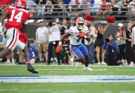 during the Gators' game against the Georgia Bulldogs on Saturday, October 29, 2022 at Ben Hill Griffin Stadium in Gainesville, Fla. / UAA Communications photo by Isabella Marley