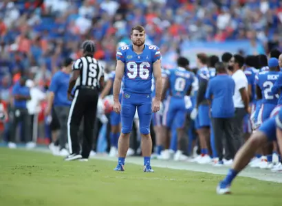during the Gators' game against the South Carolina Gamecocks on Saturday, November 12, 2022 at Ben Hill Griffin Stadium in Gainesville, Fla. / UAA Communications photo by Isabella Marley