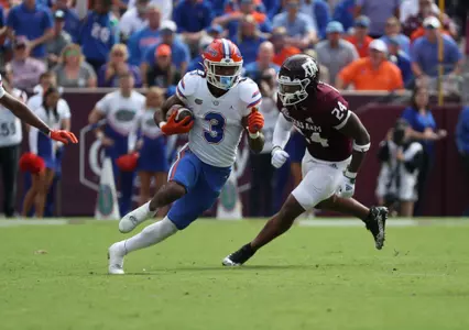 during the Gators' game against the Texas A&M Aggies on Saturday, November 5, 2022 at Kyle Field in College Station, TX / UAA Communications photo by Hannah White