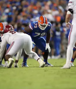 during the Gators' game against the South Carolina Gamecocks on Saturday, November 12, 2022 at Ben Hill Griffin Stadium in Gainesville, Fla. / UAA Communications photo by Isabella Marley
