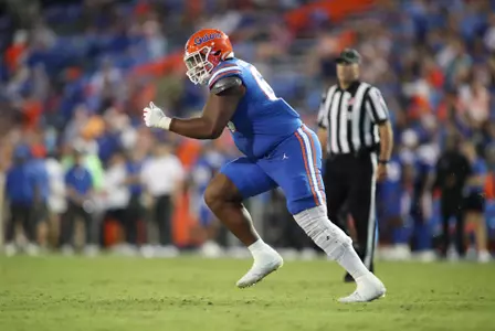 during the Gators' game against the South Carolina Gamecocks on Saturday, November 12, 2022 at Ben Hill Griffin Stadium in Gainesville, Fla. / UAA Communications photo by Isabella Marley