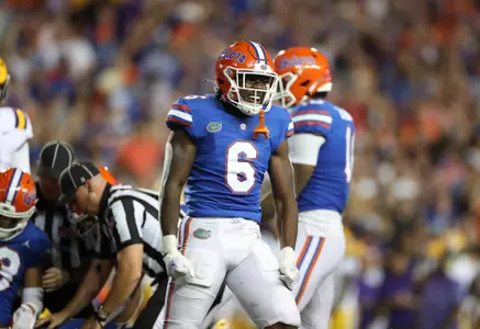 during the Gators' game against the LSU Tigers on Saturday, October 15, 2022 at Ben Hill Griffin Stadium in Gainesville, Fla. / UAA Communications photo by Maddie Washburn