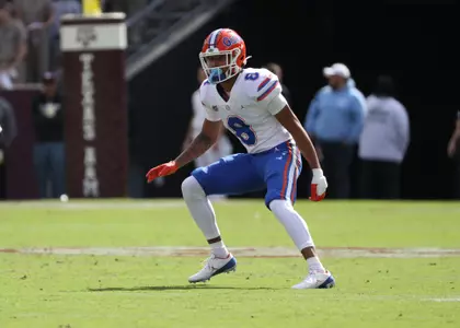 during the Gators' game against the Texas A&M Aggies on Saturday, November 5, 2022 at Kyle Field in College Station, TX / UAA Communications photo by Hannah White