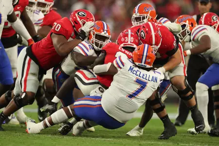 during the Gators' game against the Georgia Bulldogs on Saturday, October 29, 2022 at TIAA Bank Field in Jacksonville, Fla. / UAA Communications photo by Maddie Washburn