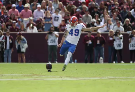 during the Gators' game against the Texas A&M Aggies on Saturday, November 5, 2022 at Kyle Field in College Station, TX / UAA Communications photo by Hannah White