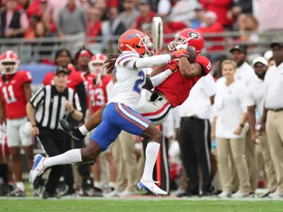 during the Gators' game against the Georgia Bulldogs on Saturday, October 29, 2022 at TIAA Bank Field in Jacksonville, Fla. / UAA Communications photo by Maddie Washburn
