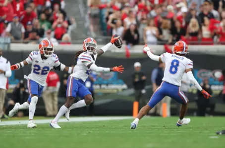 during the Gators' game against the Georgia Bulldogs on Saturday, October 29, 2022 at TIAA Bank Field in Jacksonville, Fla. / UAA Communications photo by Tim Casey