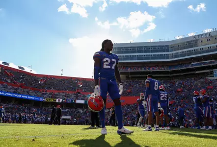 during the Gators' game against the South Carolina Gamecocks on Saturday, November 12, 2022 at Ben Hill Griffin Stadium in Gainesville, Fla. / UAA Communications photo by Maddie Washburn