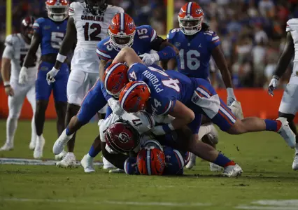 during the Gators' game against the South Carolina Gamecocks on Saturday, November 12, 2022 at Ben Hill Griffin Stadium in Gainesville, Fla. / UAA Communications photo by MJ Holloway