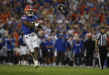 during the Gators' game against the LSU Tigers on Saturday, October 15, 2022 at Ben Hill Griffin Stadium in Gainesville, Fla. / UAA Communications photo by Tim Casey