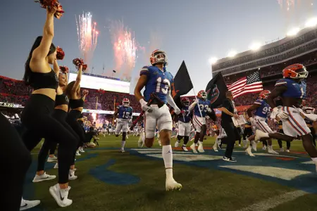 during the Gators' game against the LSU Tigers on Saturday, October 15, 2022 at Ben Hill Griffin Stadium in Gainesville, Fla. / UAA Communications photo by Maddie Washburn
