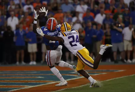 during the Gators' game against the LSU Tigers on Saturday, October 15, 2022 at Ben Hill Griffin Stadium in Gainesville, Fla. / UAA Communications photo by Tim Casey