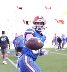 during the Gators' game against the South Carolina Gamecocks on Saturday, November 12, 2022 at Ben Hill Griffin Stadium in Gainesville, Fla. / UAA Communications photo by Isabella Marley