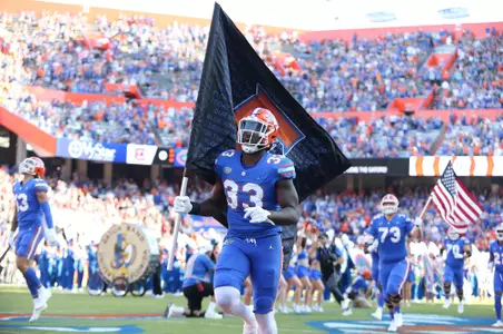 during the Gators' game against the South Carolina Gamecocks on Saturday, November 12, 2022 at Ben Hill Griffin Stadium in Gainesville, Fla. / UAA Communications photo by Brieanna Andrews