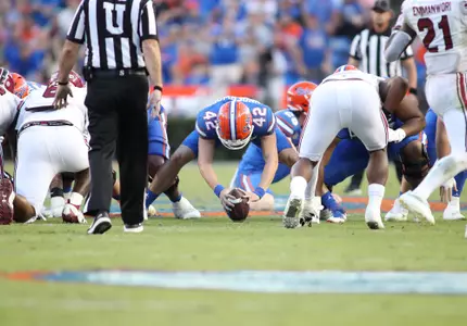 during the Gators' game against the South Carolina Gamecocks on Saturday, November 12, 2022 at Ben Hill Griffin Stadium in Gainesville, Fla. / UAA Communications photo by Isabella Marley