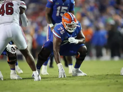 during the Gators' game against the South Carolina Gamecocks on Saturday, November 12, 2022 at Ben Hill Griffin Stadium in Gainesville, Fla. / UAA Communications photo by Isabella Marley