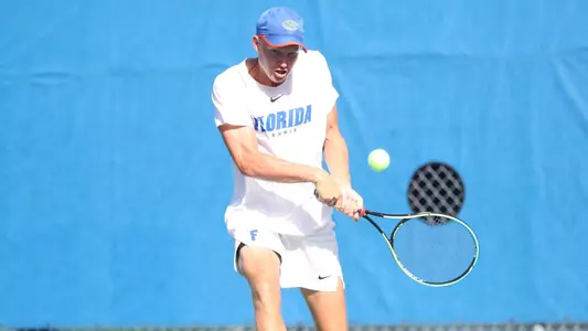 during the Gators' Invitational Day 3 on Sunday, November 6, 2022 at Linder Stadium at Ring Tennis Complex in Gainesville, FL / UAA Communications photo by Sydney Calle