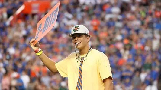during the Gators' game against the South Florida Bulls on Saturday, September 17, 2022 at Ben Hill Griffin Stadium in Gainesville, Fla. / UAA Communications photo by Maddie Washburn