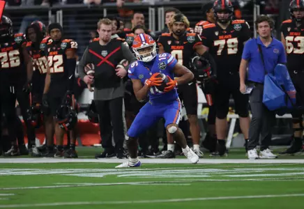 during the Gators' game against the Oregon State Beavers at the Las Vegas Bowl on Saturday, December 17, 2022 at Allegiant Stadium in Las Vegas, Nev. / UAA Communications photo by Hannah White