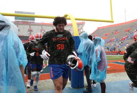 during the Gators' game against the Samford Bulldogs on Saturday, November 13, 2021 at Ben Hill Griffin Stadium in Gainesville, Fla. / UAA Communications photo by Isabella Marley