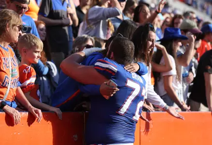 during the Gators' game against the Samford Bulldogs on Saturday, November 13, 2021 at Ben Hill Griffin Stadium in Gainesville, Fla. / UAA Communications photo by Alex Rodriguez