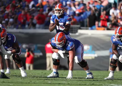 during the Gators' game against the Georgia Bulldogs on Saturday, October 30, 2021 at TIAA Bank Field in Jacksonville, FL / UAA Communications photo by Tim Casey