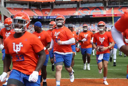 during the Gators' game against the Vanderbilt Commodores on Saturday, October 9, 2021 at Ben Hill Griffin Stadium in Gainesville, Fla. / UAA Communications photo by Carla Kakouris
