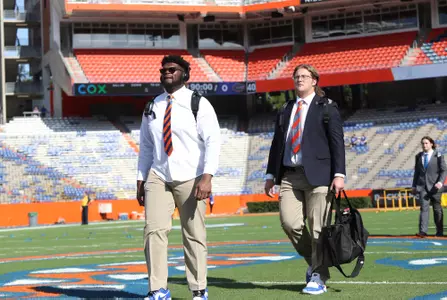 during the Gators' game against the Vanderbilt Commodores on Saturday, October 9, 2021 at Ben Hill Griffin Stadium in Gainesville, Fla. / UAA Communications photo by Carla Kakouris