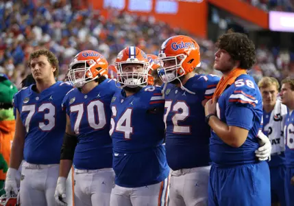 during the Gators' game against the Alabama Crimson Tide on Saturday, September 18, 2021 at Ben Hill Griffin Stadium in Gainesville, Fla. / UAA Communications photo by Isabella Marley