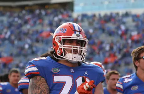 during the Gators' game against the Florida State Seminoles on Saturday, November 27, 2021 at Ben Hill Griffin Stadium in Gainesville, Fla. / UAA Communications photo by Alex Rodriguez