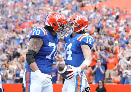 during the Gators' game against the Vanderbilt Commodores on Saturday, October 9, 2021 at Ben Hill Griffin Stadium in Gainesville, Fla. / UAA Communications photo by Tim Casey