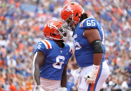 during the Gators' game against the Vanderbilt Commodores on Saturday, October 9, 2021 at Ben Hill Griffin Stadium in Gainesville, Fla. / UAA Communications photo by Tim Casey