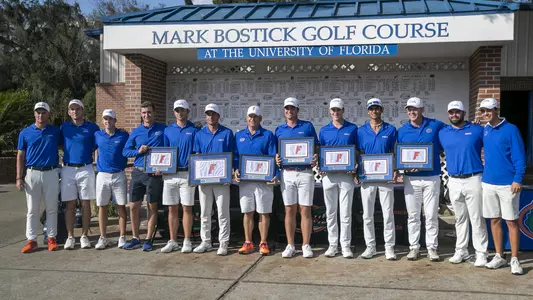 Men's golf team 2022 Gators Invitational champions