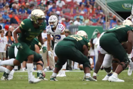 during the Gators' game against the USF Bulls on Saturday, September 11, 2021 at Raymond James Stadium in Tampa, Fla. / UAA Communications photo by Isabella Marley