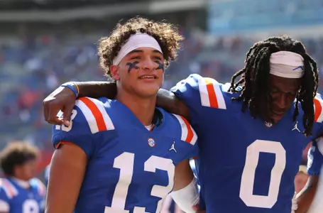 during the Gators' game against the Vanderbilt Commodores on Saturday, October 9, 2021 at Ben Hill Griffin Stadium in Gainesville, Fla. / UAA Communications photo by Leslie White