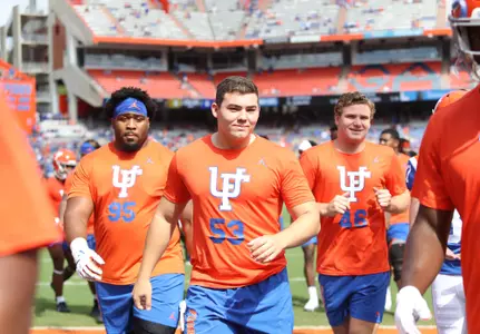during the Gators' game against the Vanderbilt Commodores on Saturday, October 9, 2021 at Ben Hill Griffin Stadium in Gainesville, Fla. / UAA Communications photo by Carla Kakouris