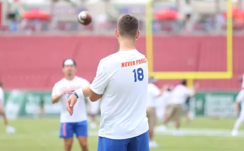 during the Gators' game against the USF Bulls on Saturday, September 11, 2021 at Raymond James Stadium in Tampa, Fla. / UAA Communications photo by Isabella Marley