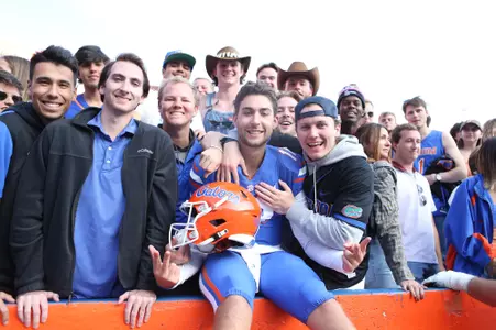 during the Gators' game against the Florida State Seminoles on Saturday, November 27, 2021 at Ben Hill Griffin Stadium in Gainesville, Fla. / UAA Communications photo by Chris Kim