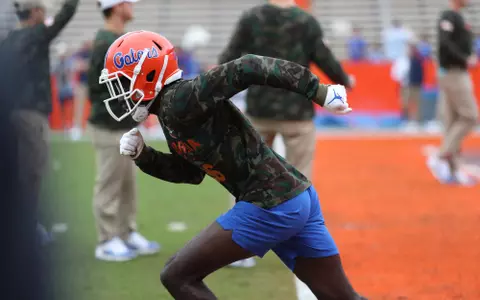 during the Gators' game against the Samford Bulldogs on Saturday, November 13, 2021 at Ben Hill Griffin Stadium in Gainesville, Fla. / UAA Communications photo by Anna Carrington