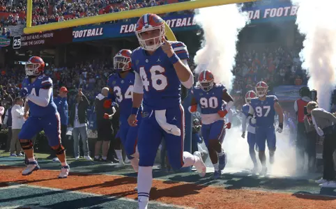 during the Gators' game against the Florida State Seminoles on Saturday, November 27, 2021 at Ben Hill Griffin Stadium in Gainesville, Fla. / UAA Communications photo by Emma Bissell