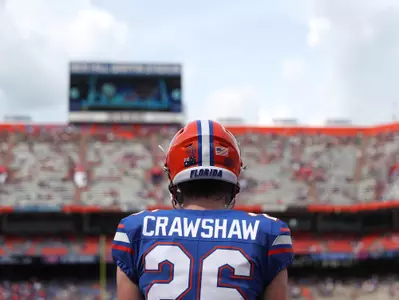 during the Gators' game against the Alabama Crimson Tide on Saturday, September 18, 2021 at Ben Hill Griffin Stadium in Gainesville, Fla. / UAA Communications photo by Anissa Dimilta