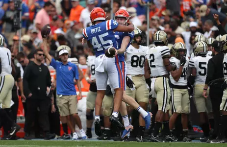 during the Gators' game against the Vanderbilt Commodores on Saturday, October 9, 2021 at Ben Hill Griffin Stadium in Gainesville, Fla. / UAA Communications photo by Courtney Culbreath