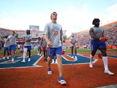during the Gators' game against the Tennessee Volunteers on Saturday, September 25, 2021 at Ben Hill Griffin Stadium in Gainesville, Fla. / UAA Communications photo by Jordan McKendrick